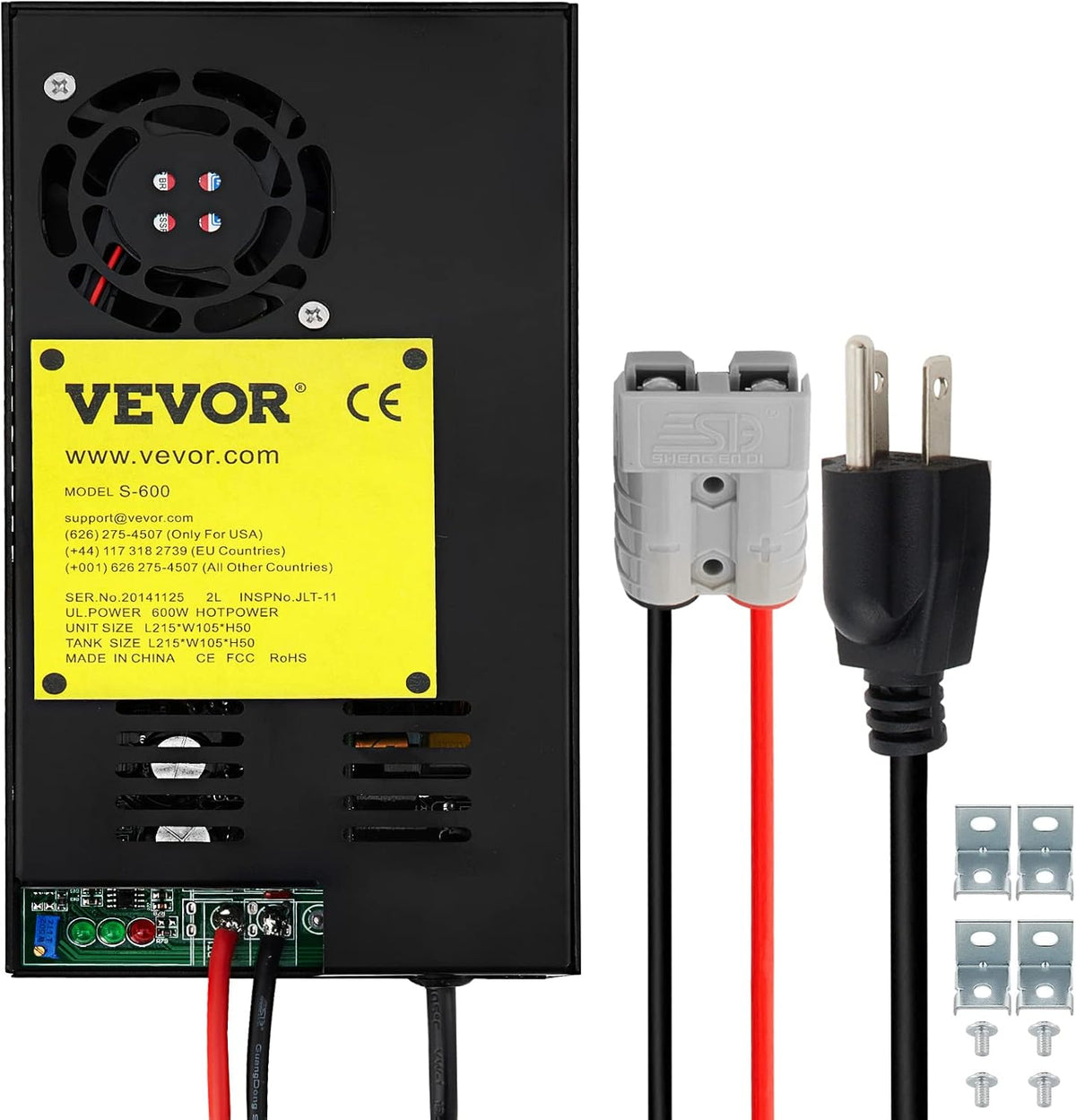 110 Volt AC to 12 Volt DC 600W Power Converter Charger E23951