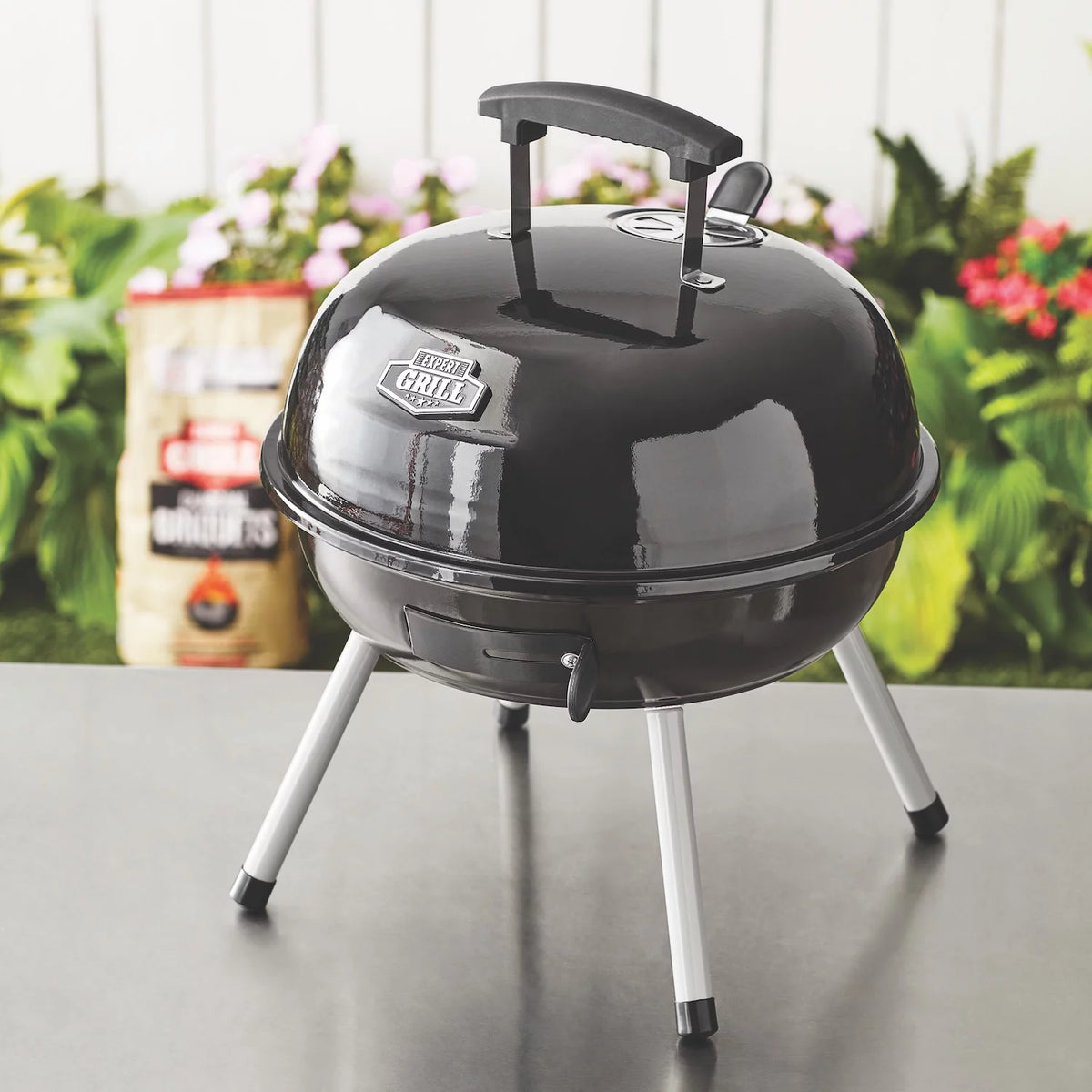 Portable Charcoal Grill, Black E281