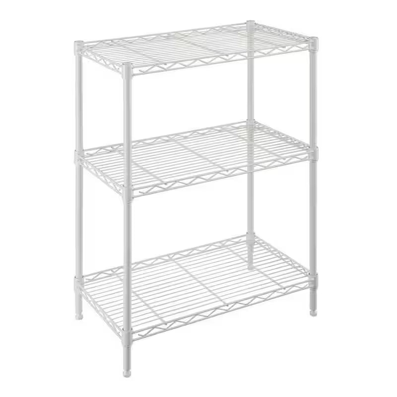 Ivory 3-Tier Metal Wire Shelving Unit B788