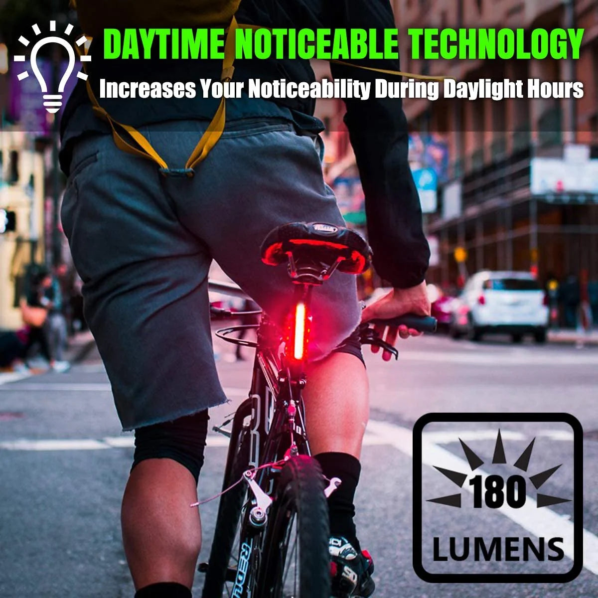 168H Bike Headlight or 168T Tail Light USB Rechargeable LED Bicycle Lights Set Front Back K6112