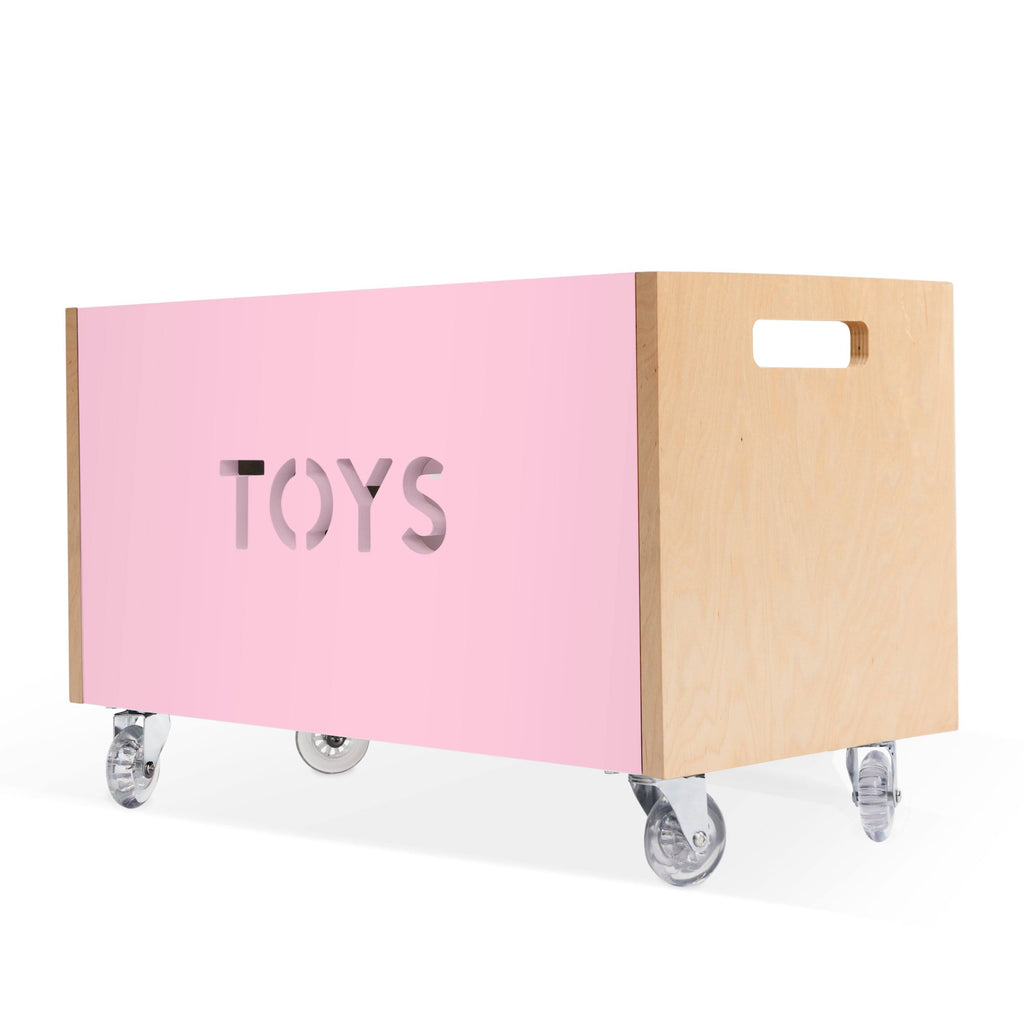 Pink Toy Box Chest on Casters W762314