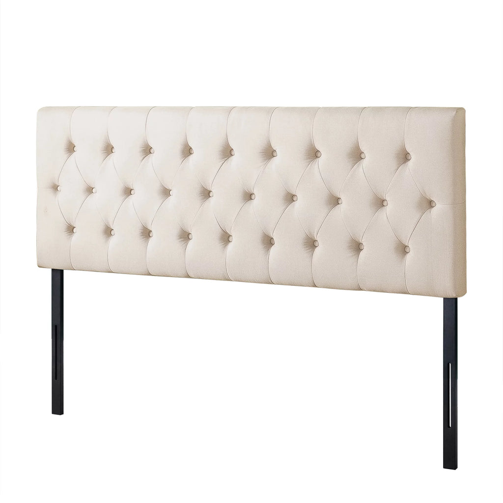 Upholstered Metal Headboard Taupe Full B2130