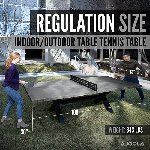 Outdoor Table Tennis Table with Steel Ping Pong Net Set J24387