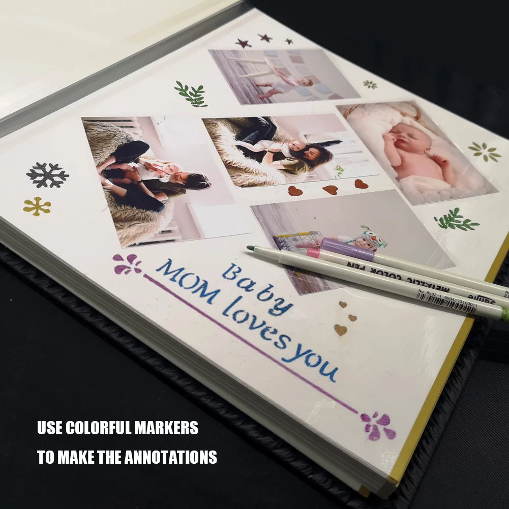 Self Adhesive Photo Album Leather Cover Holds 3X5 4X6 5X7 6X8 8X10 10x12 Photos I833240