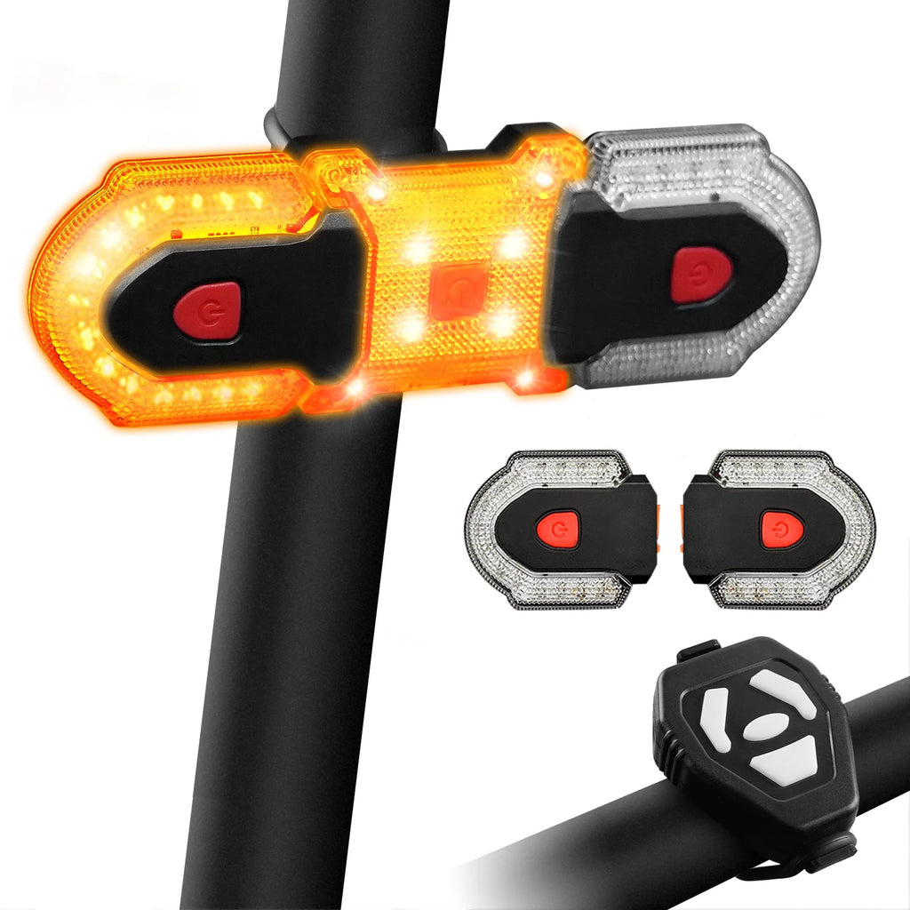 Wireless Control Bike Turn Signal Light Waterproof Bicycle Front Rear Safety Warning Light V279