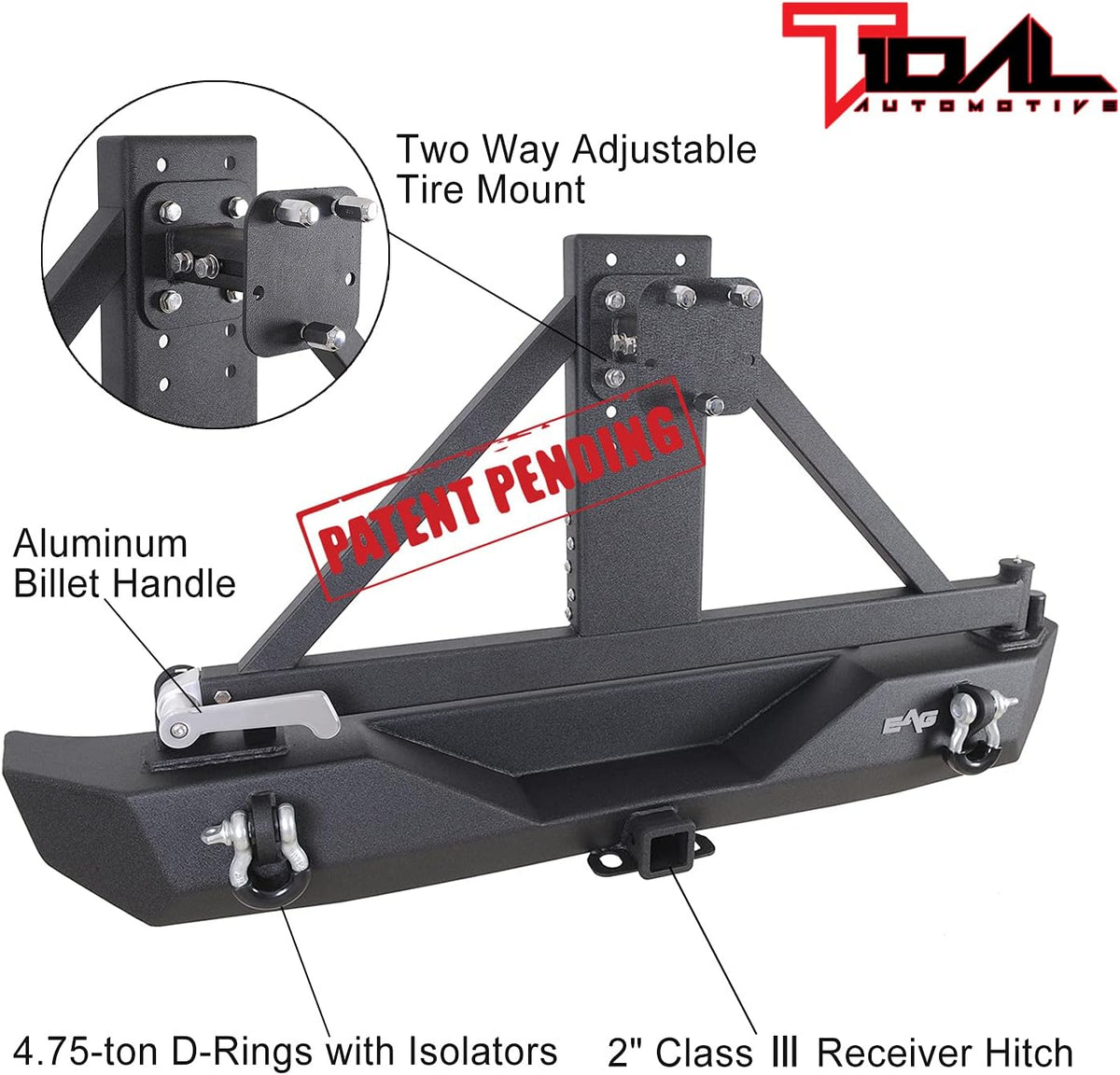 Front and Rear Bumper with Tire Carrier H2256