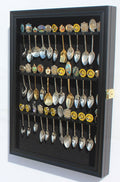 Lockable Glass Door Oak Finish Tea Spoon Display Case M82881