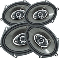 4-Way 5x7 / 6x8 in Coaxial Car Speakers 4 Ohm (4 Speakers) J1626