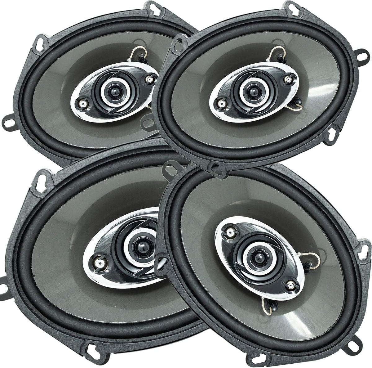 4-Way 5x7 / 6x8 in Coaxial Car Speakers 4 Ohm (4 Speakers) J1626