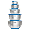 10 piece Stainless Steel Mixing Bowl Set with Silicone Base O213