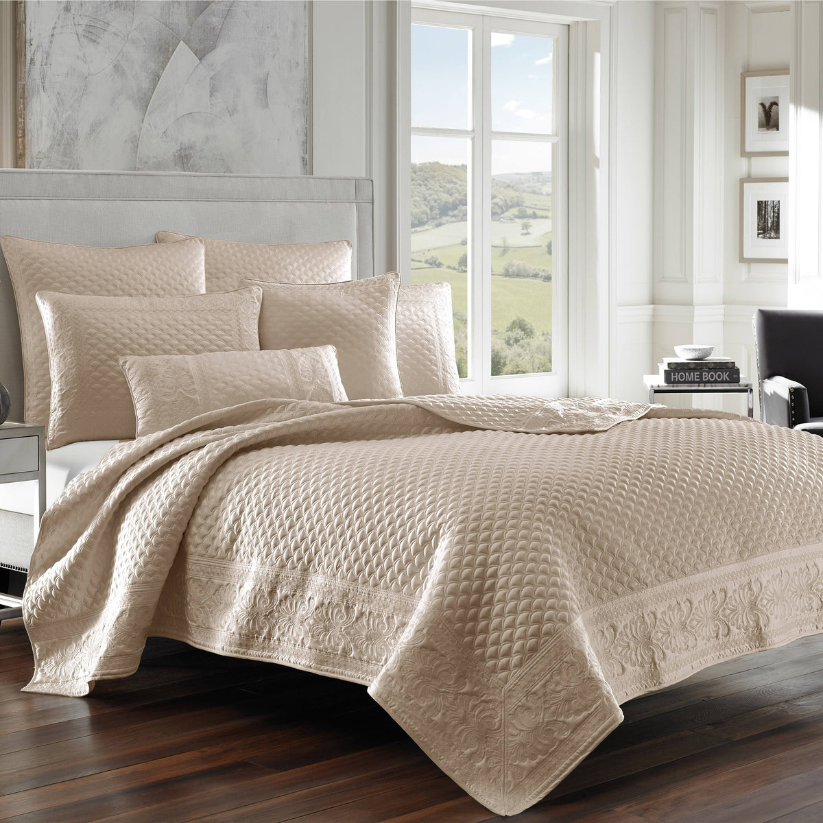Taupe Full/Queen Coverlet N757
