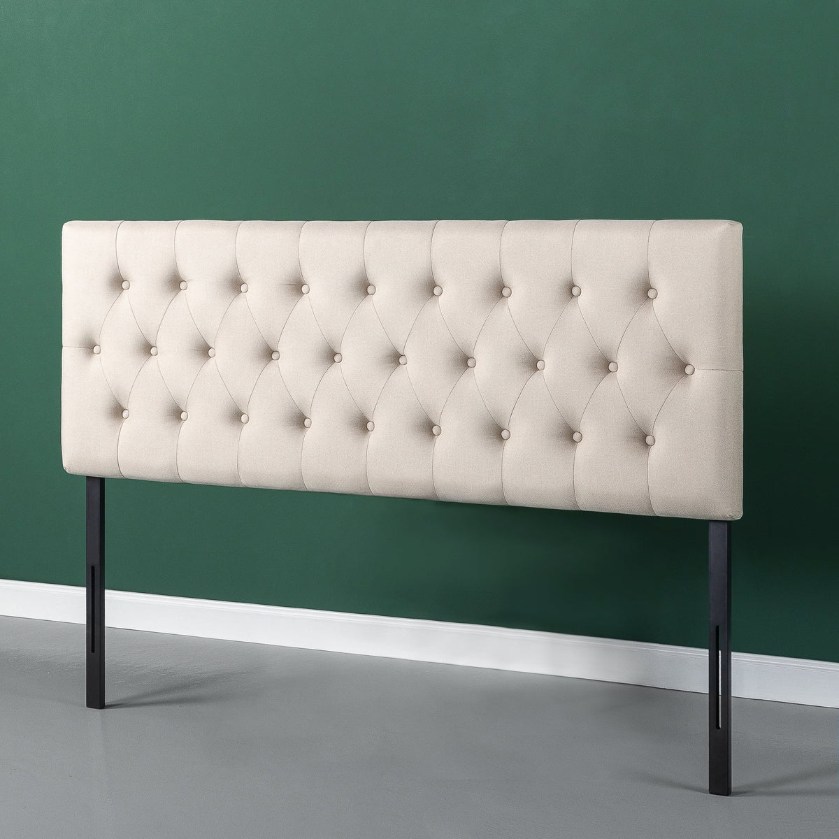Upholstered Metal Headboard Taupe Full B2130