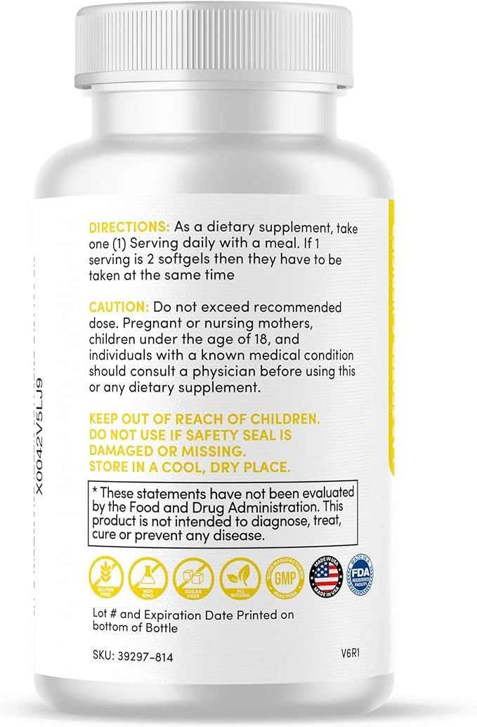 Omega 3 Fish Oil Supplements 60 Soft gels 2400 mg G312