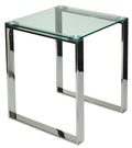 Chrome Square Glass End Table M19729