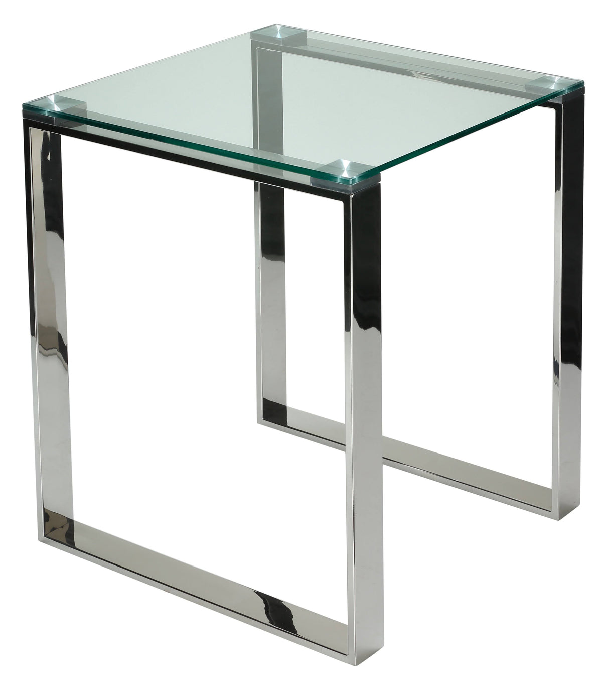Chrome Square Glass End Table M19729