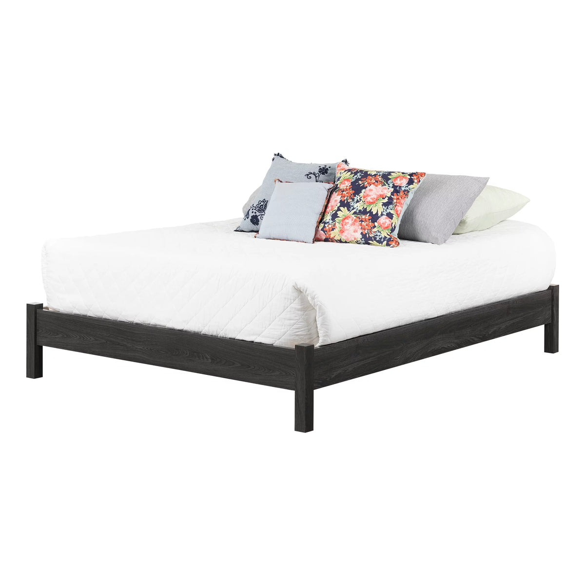 Gray Oak Queen Size Platform Bed U98273