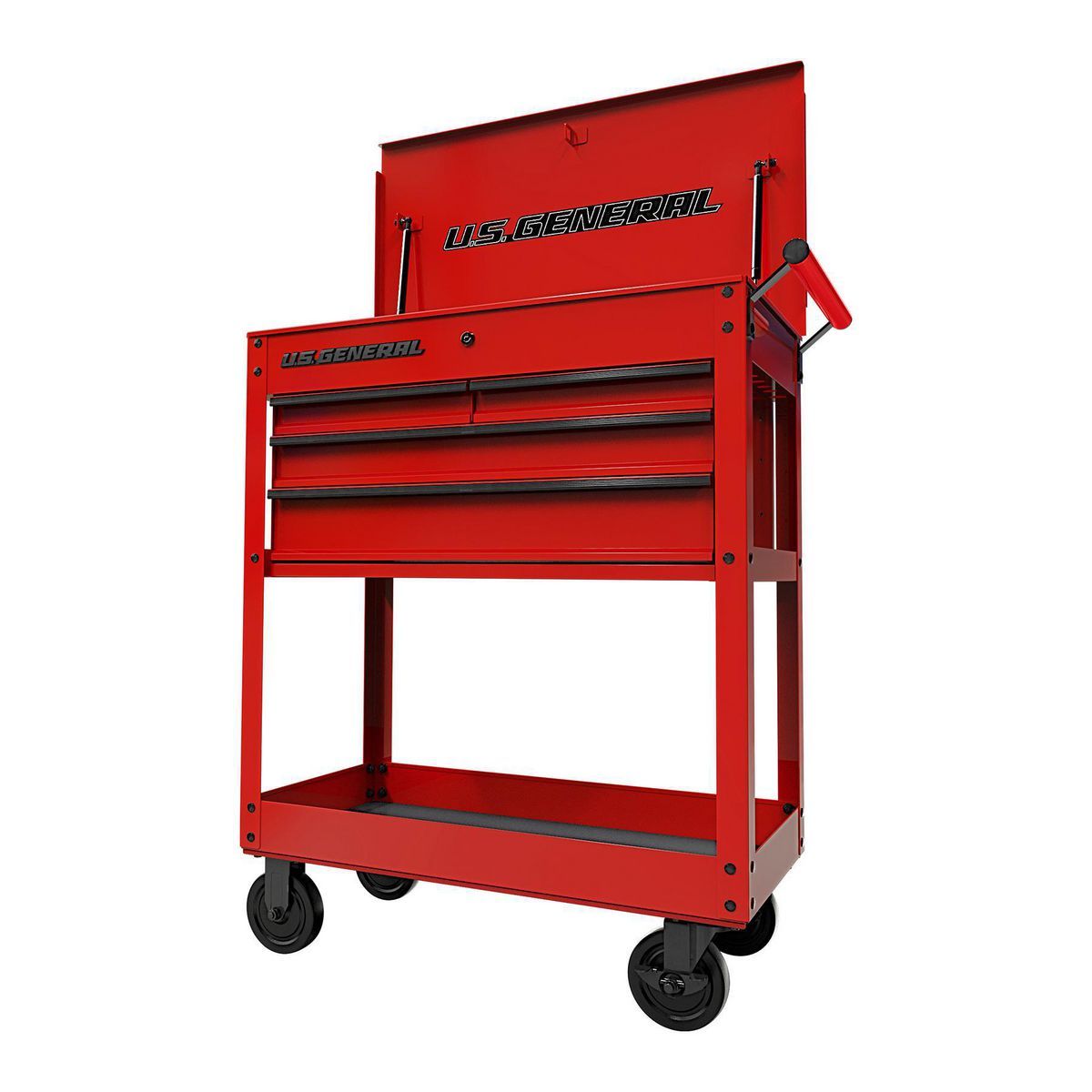 30 in. 4-Drawer Tech Cart, Red I66937