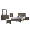 Gray 6pc Bedroom Set with Chest and 2 Nightstands F947