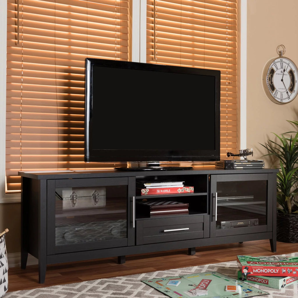 71" Espresso Wood TV Stand U5916