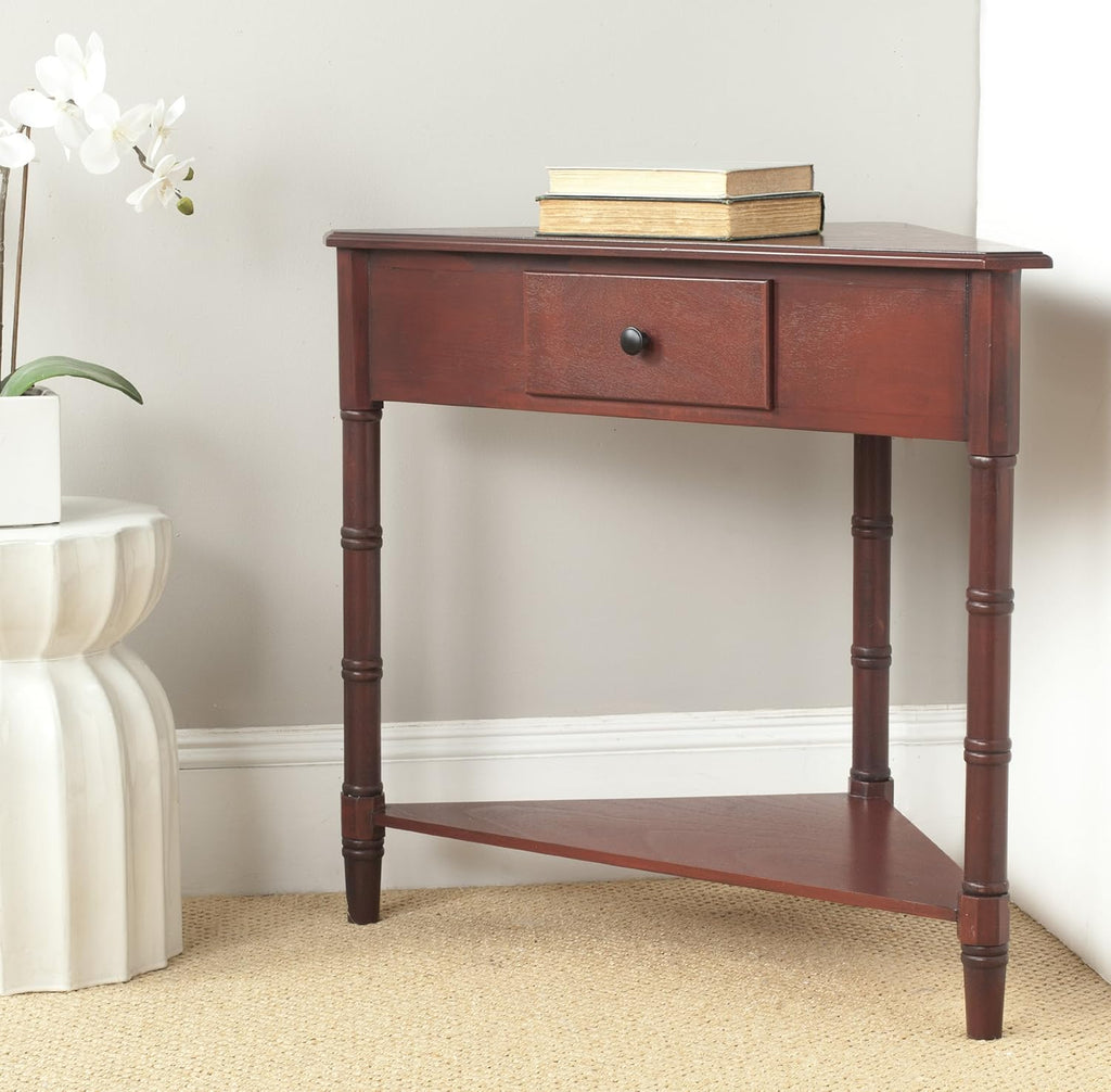 Distressed Black Corner Table I904836