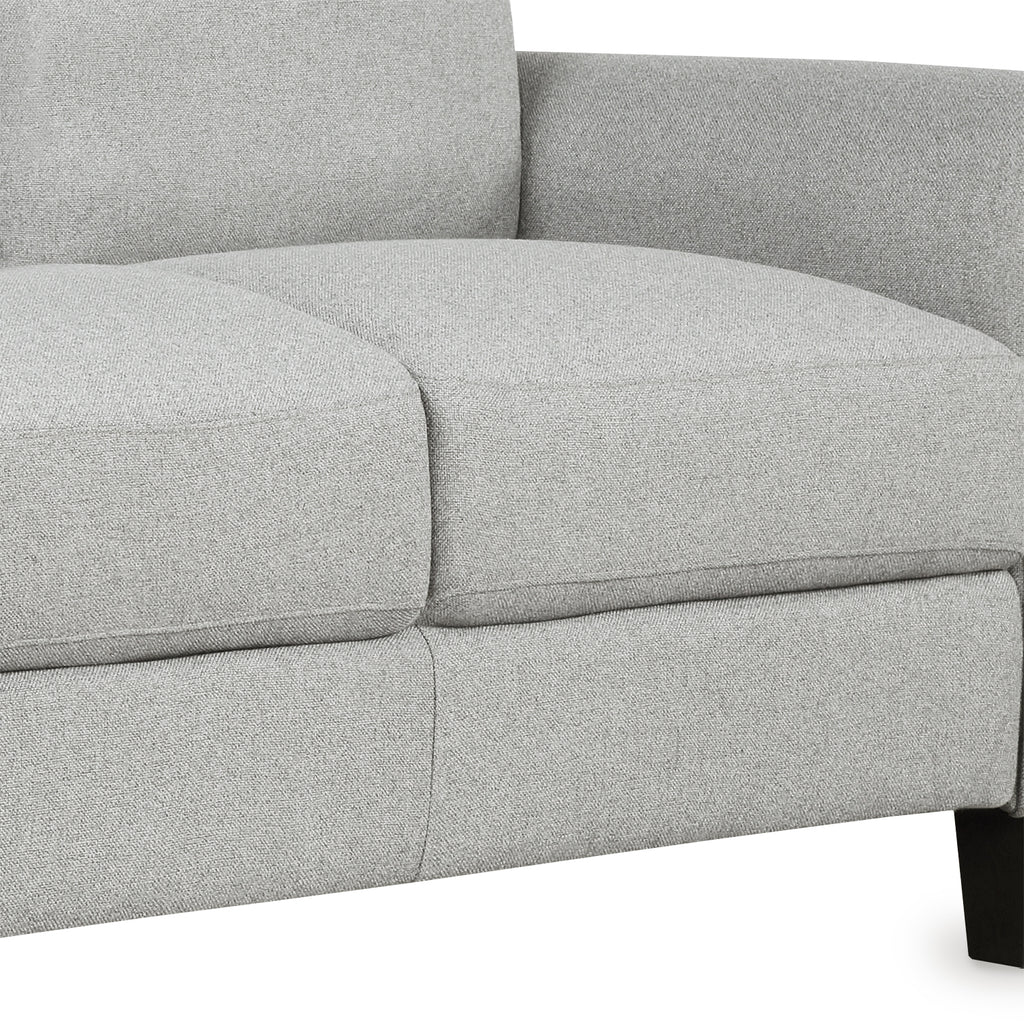 Light Gray 3-Seat Linen Fabric Sofa G92901