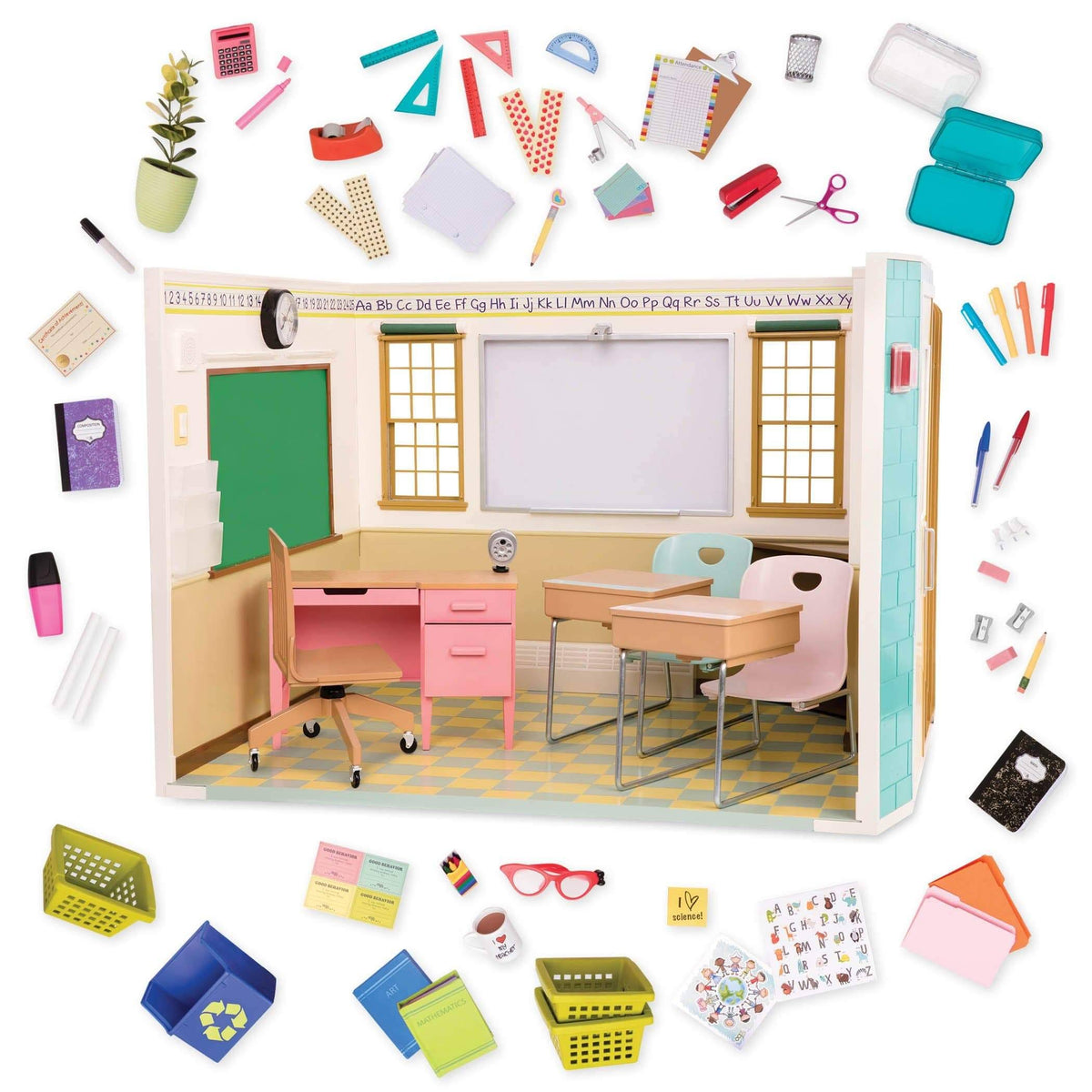 School Room for 18 in Dolls P3735