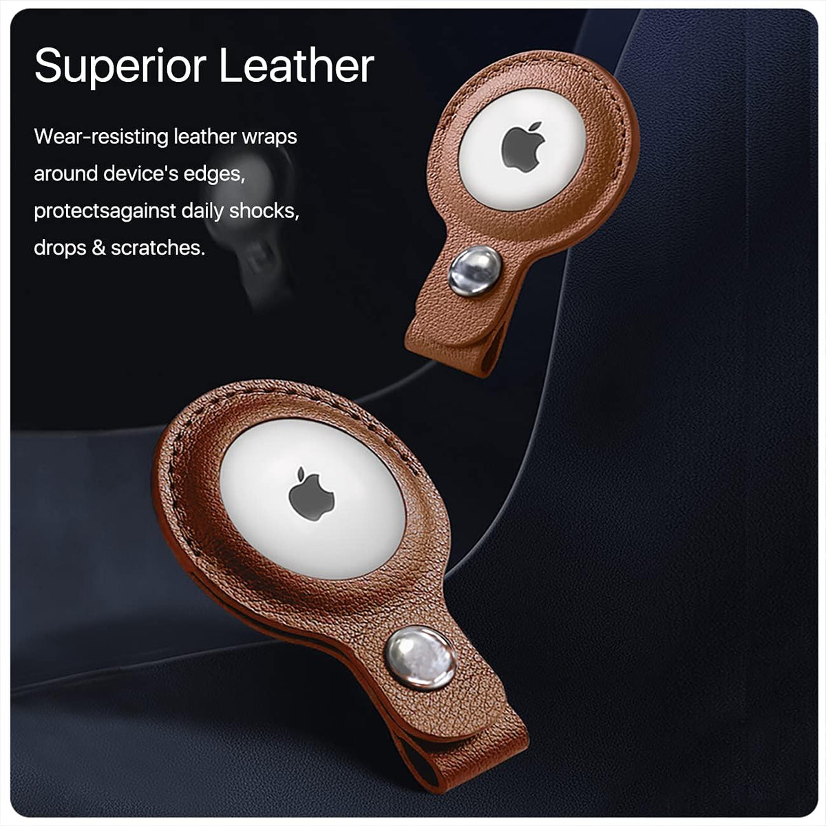 Leather Airtags Keychain 1 Pack M7080