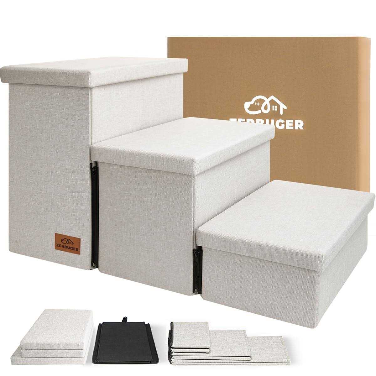 Foldable Dog Stairs with Storage P45412