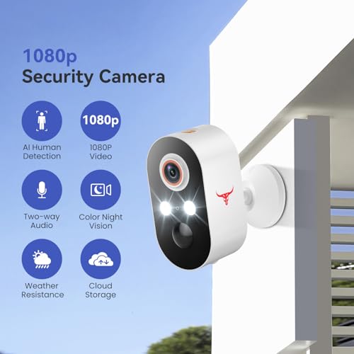 2 Pack 1080p Wireless Security Camera with Color Night Vision V5654