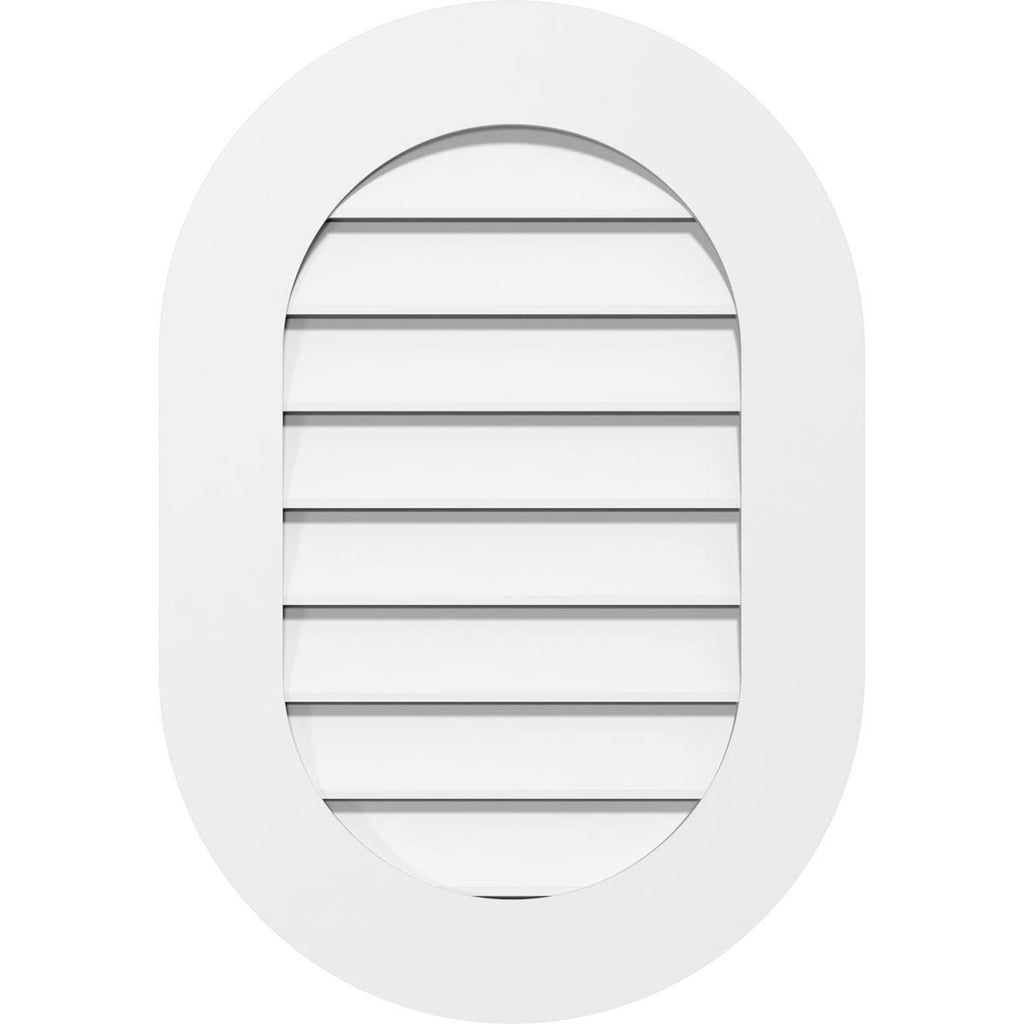 Vertical Round Ended Surface Mount PVC Gable Vent S66110
