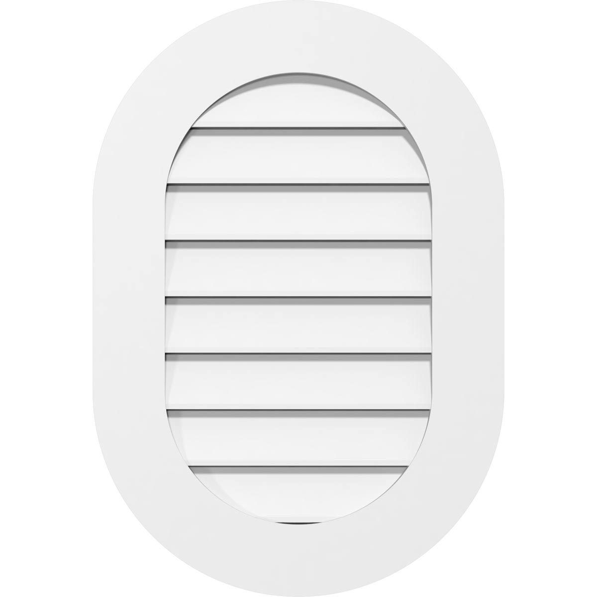 Vertical Round Ended Surface Mount PVC Gable Vent S66110