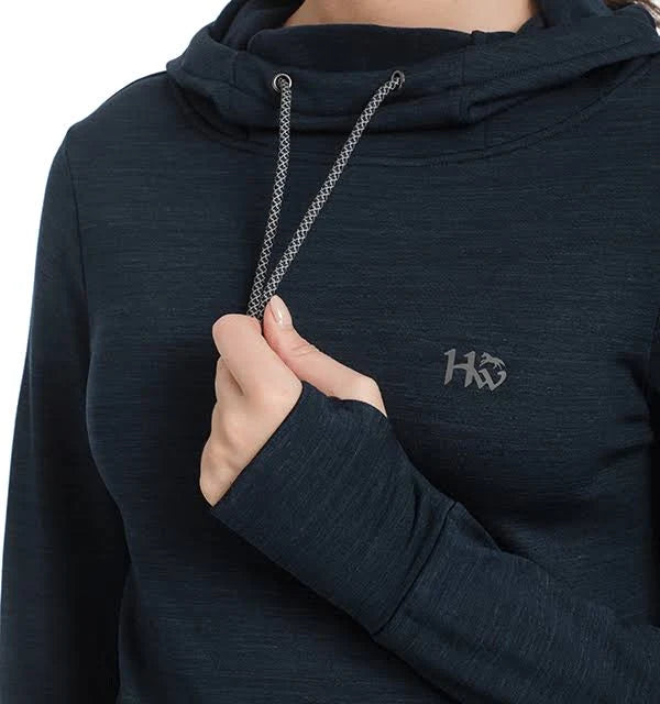 Navy Technical Hooded Fleece L5605