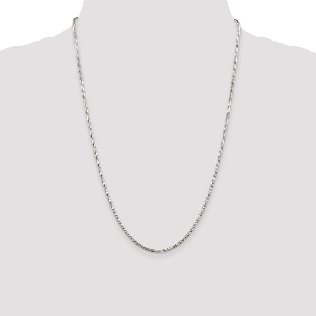 Sterling Silver 1.6mm Round Snake Chain D7781