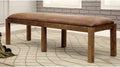 Rustic Pine Wood Padded Dining Bench M842