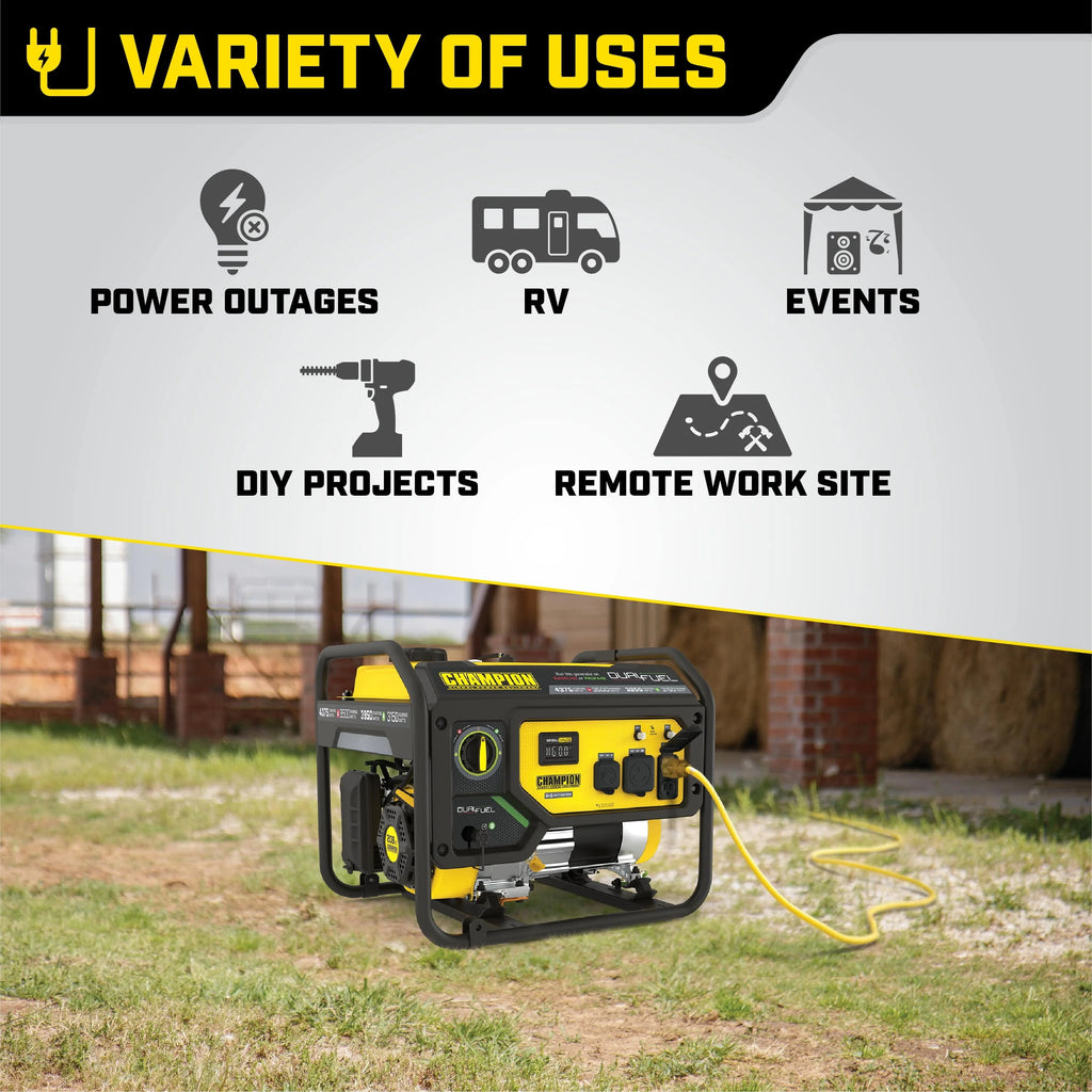 3500 Watt Dual Fuel Portable Generator X94959