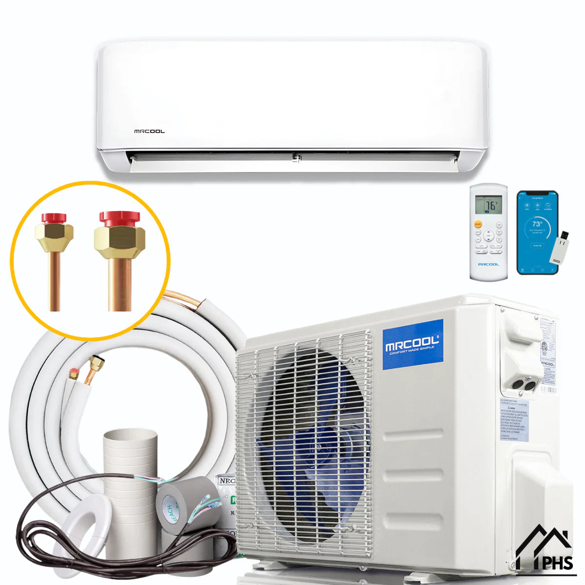 9K BTU Ductless Mini Split Air Conditioner and Heat Pump 115V B69742