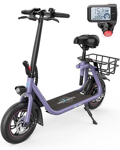 Electric Scooter with Seat, 450W Motor, Foldable X190