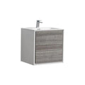 24 in. Wall Mount Ash Gray Bathroom Vanity T984