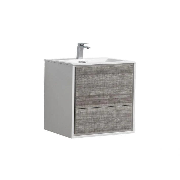 24 in. Wall Mount Ash Gray Bathroom Vanity T984