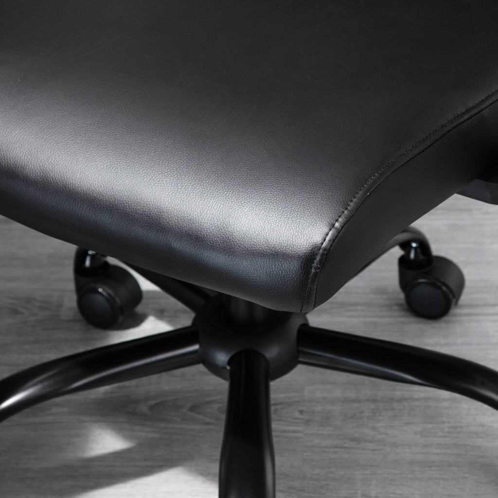 Faux Leather High-Back Office Chair with Adjustable Height, Metal Legs C4567