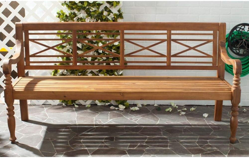 Natural Acacia Wood Bench E57632