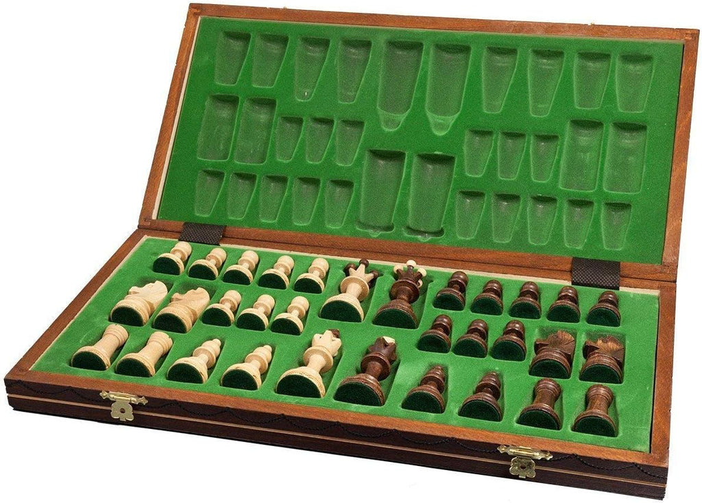 Handmade European Wooden Chess Set with 16 Inch Board N334