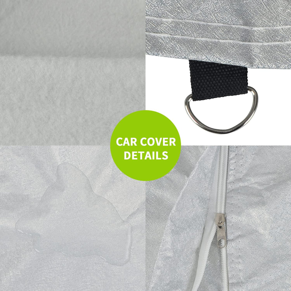 7 Layers Car Cover with Windproof Strap & Driver Door Zipper T627