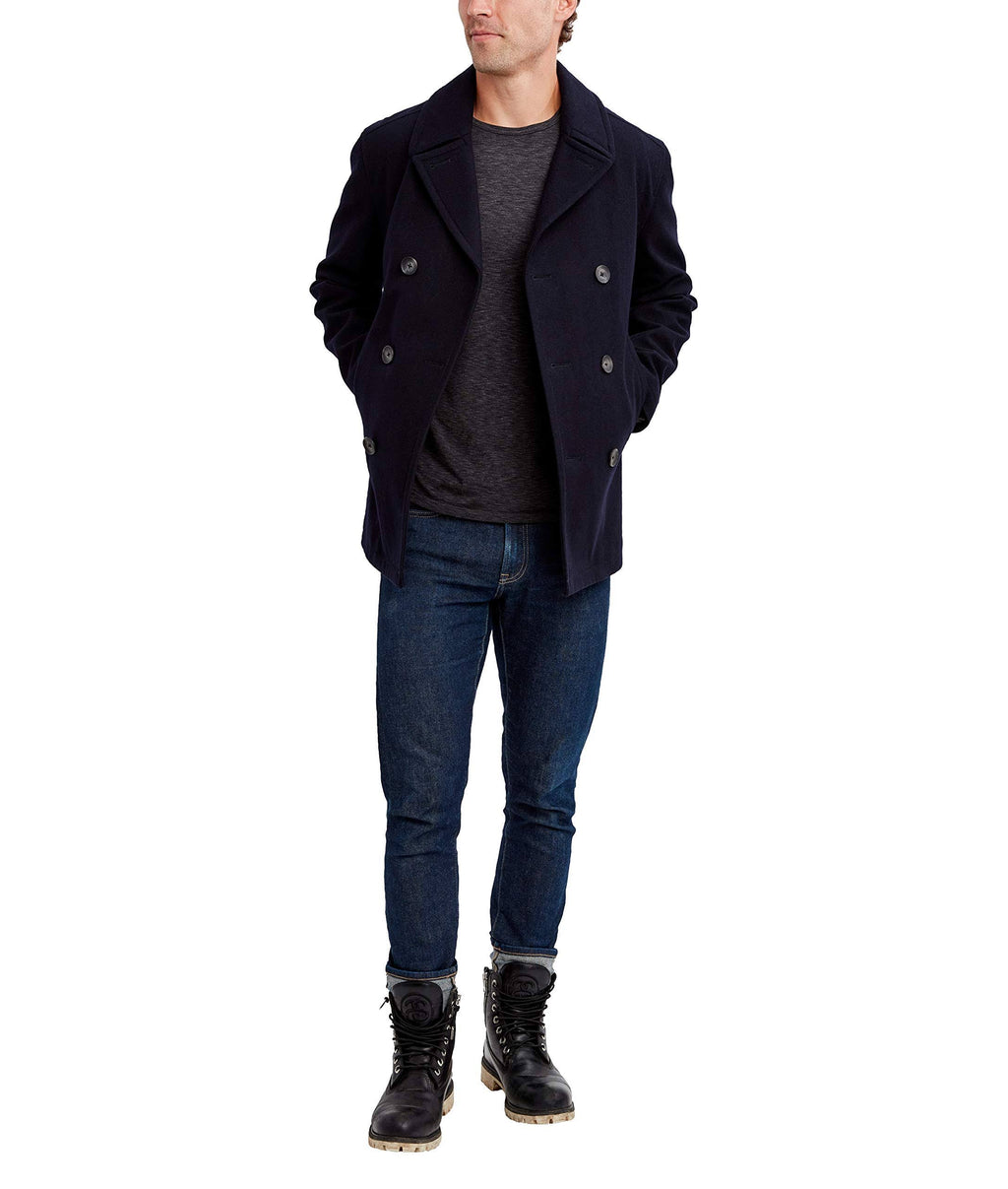 Men's Classic Double Breasted Peacoat B2489