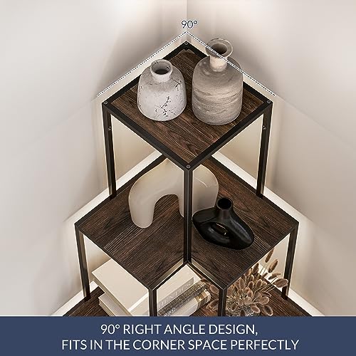 5-Tier Corner Bookshelf with RGB Light N103