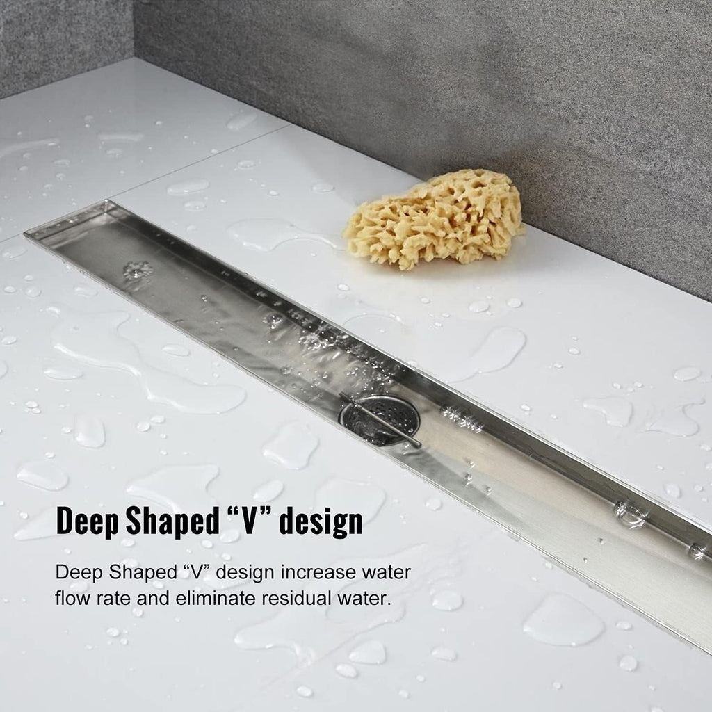 Linear Shower Drain 60 inch Brushed 304 Stainless Steel O6193