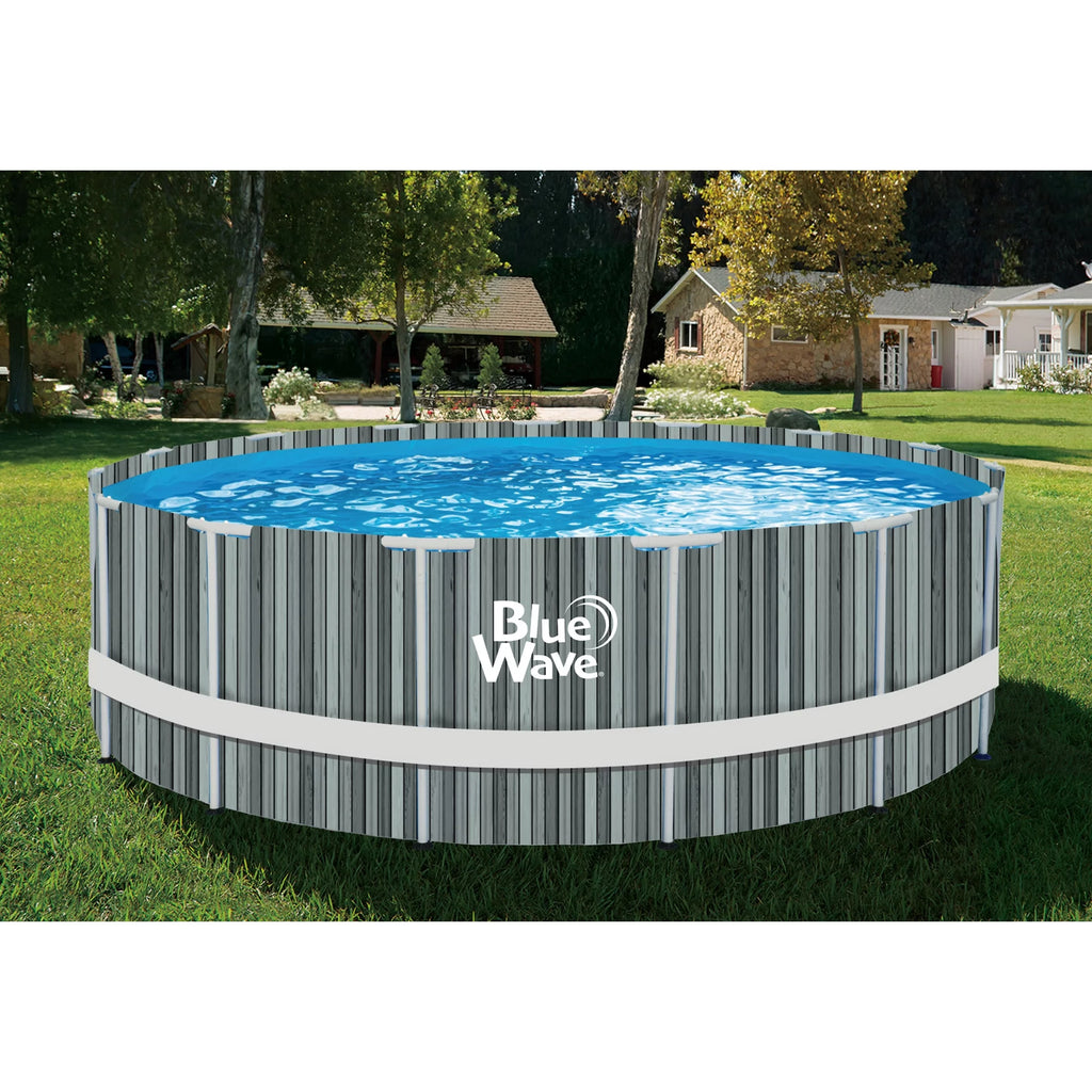 15-ft Round 48-in Deep Above Ground Swimming Pool with Cover N111315