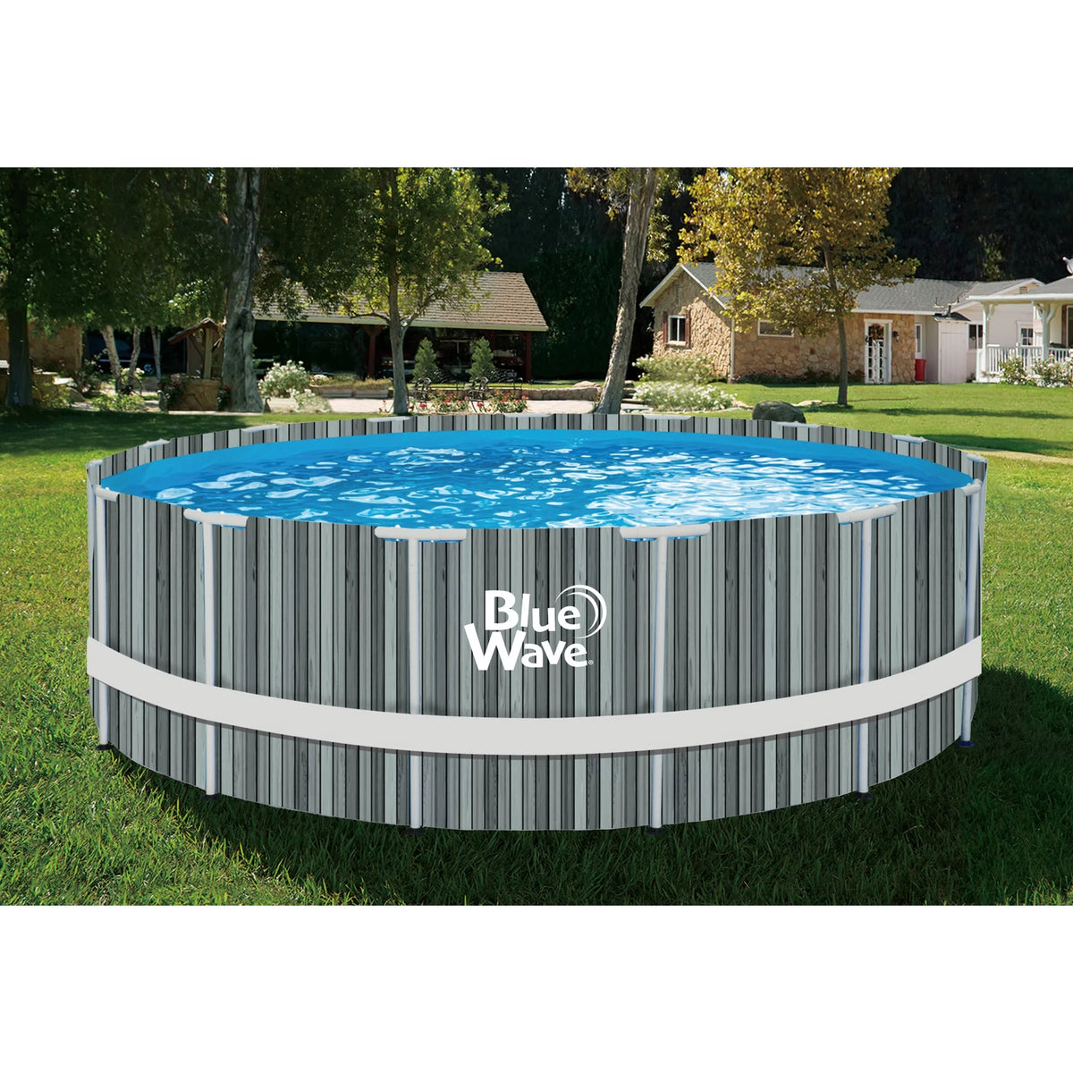 15-ft Round 48-in Deep Above Ground Swimming Pool with Cover N111315