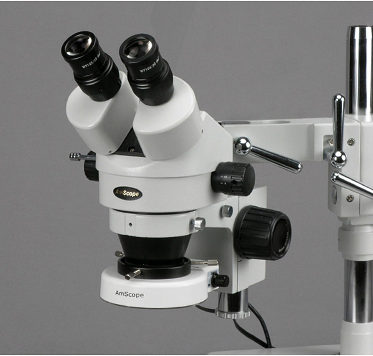 Binocular Stereo Zoom Microscope, 3.5X-90X Magnification, LED Ring Light, Double-Arm Boom Stand Y72393