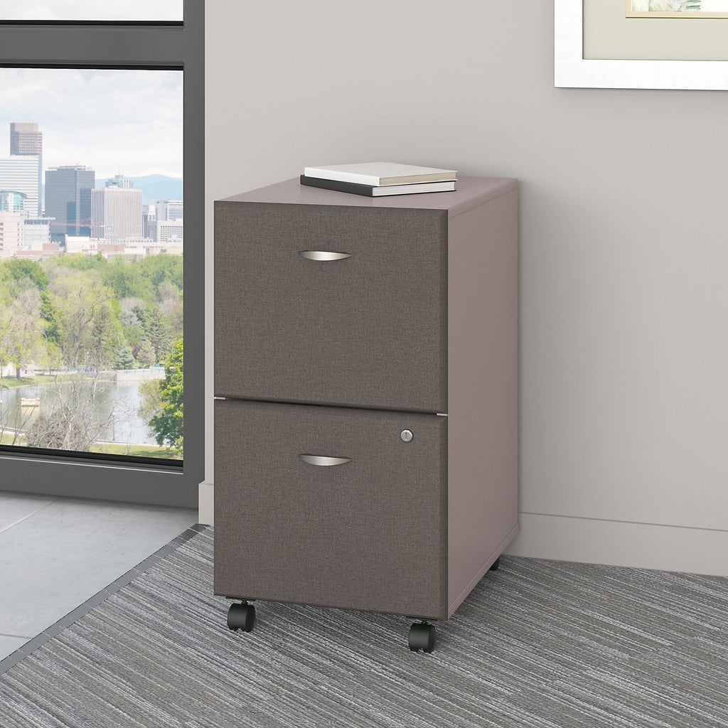 Pewter 2 Drawer Mobile File Cabinet F758036